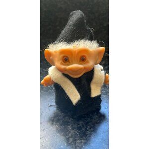 Vintage Dam Troll Doll Short White Hair 3" Trolls 1960s Made In Denmark Handmade